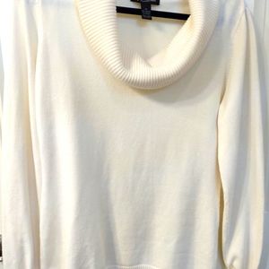 Ladies INC ivory cowl sweater XL